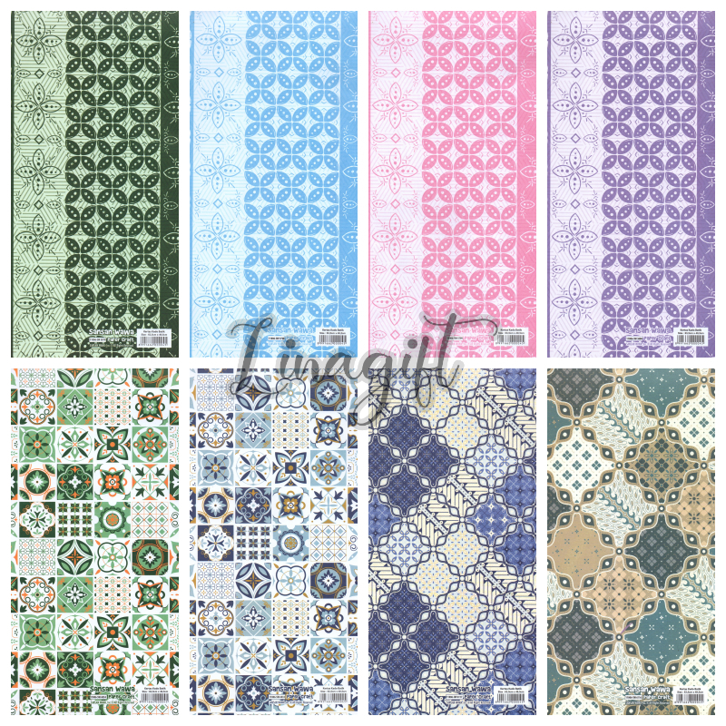 

( 5 Lembar ) BATIK SANWA - KERTAS KADO COKLAT JAWA - GIFT WRAP PAPER SANSAN WAWA CLASSIC EUSTHATIC