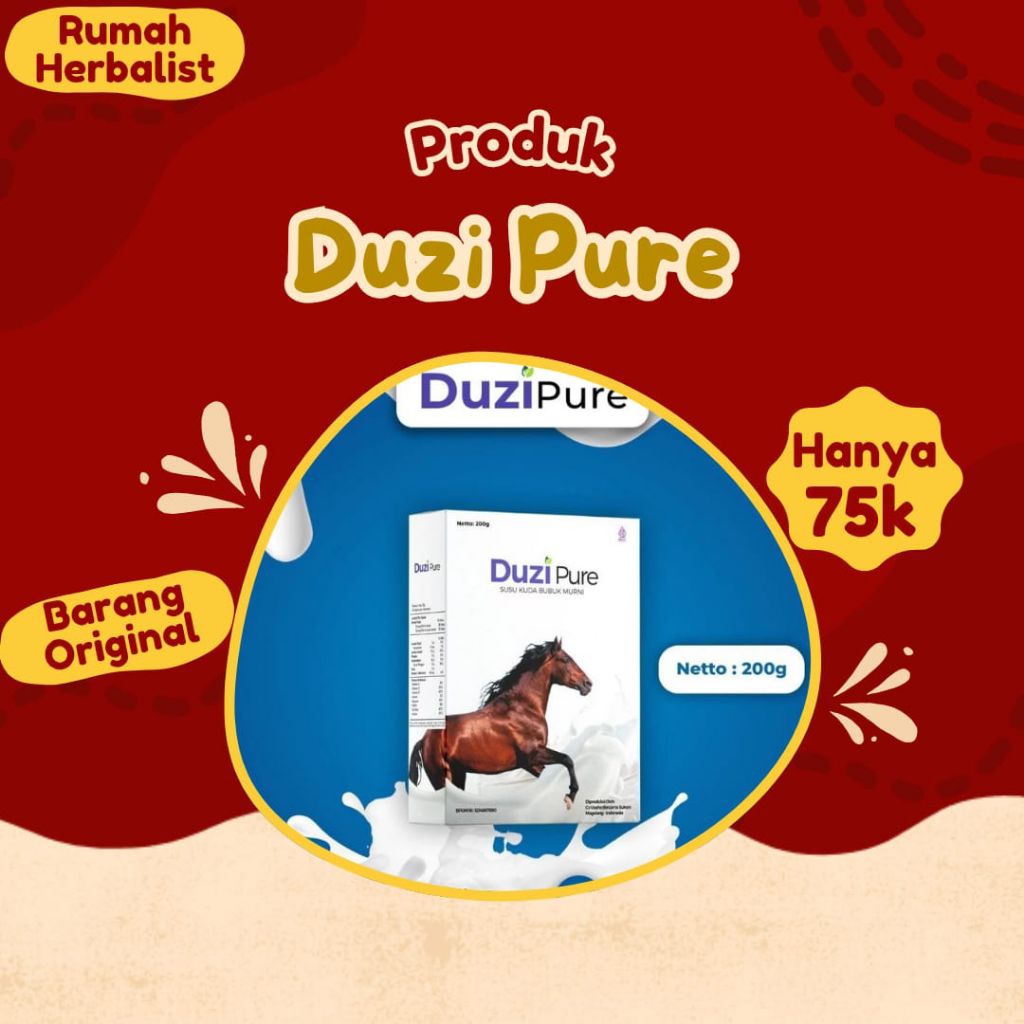 

Duzi Pure Susu Kuda Liar Herbal Nyeri Sendi Solusi Asam Urat Original