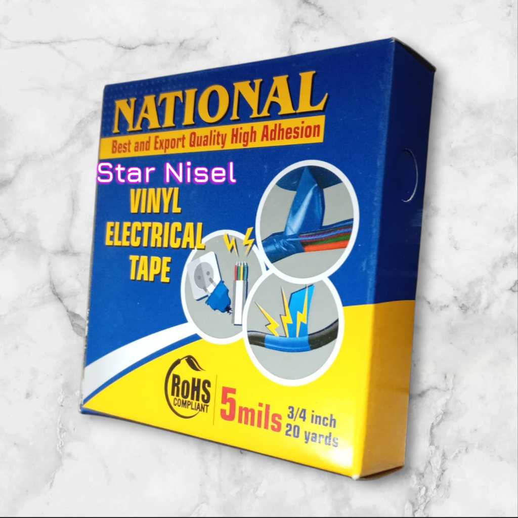 isolasi national,isolasi listrik national,national vinyl electrical tape,isolasi listrik hitam nasio