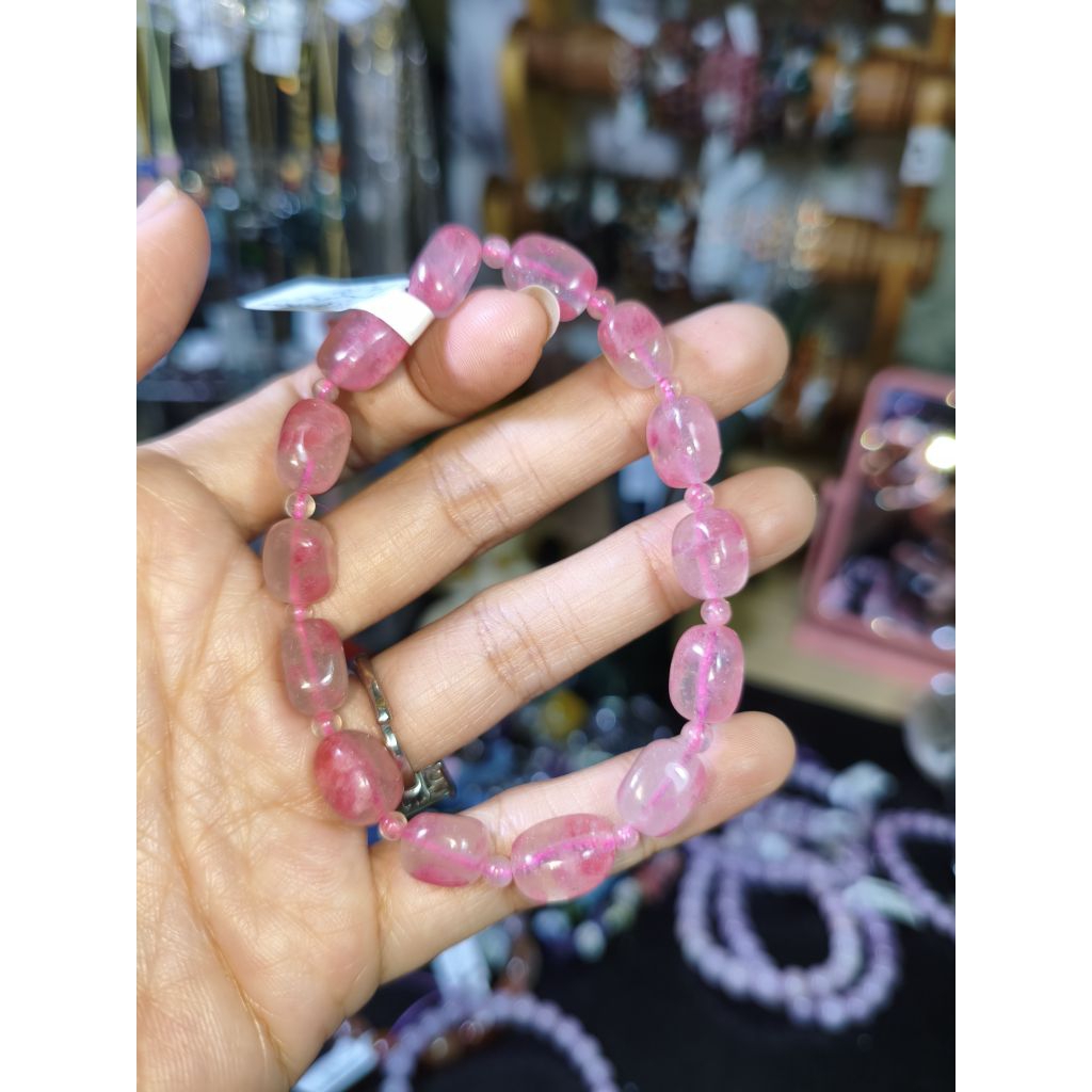 GELANG BERSERTIFIKAT CRYSTAL RHODONITE