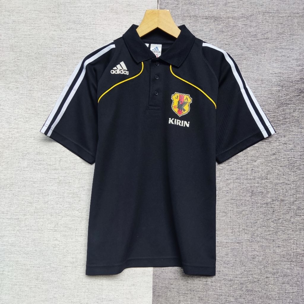 Kaos Polo Shirt Adi Football JFA KIRIN 2005 colour black Size S