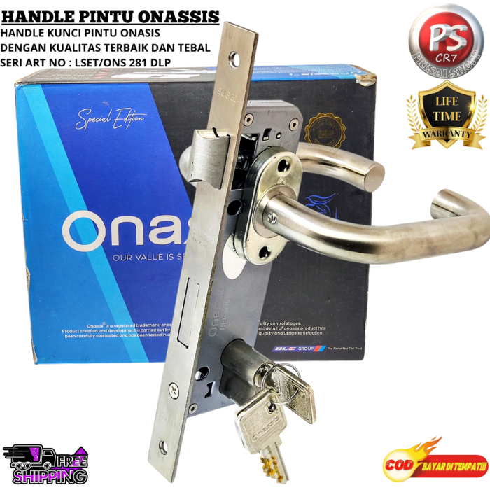 Set Handle Kunci Pintu Onassis / Handle Kunci Pintu Pisah Srainless Steel Kuat Kualitas Tinggi Anti 