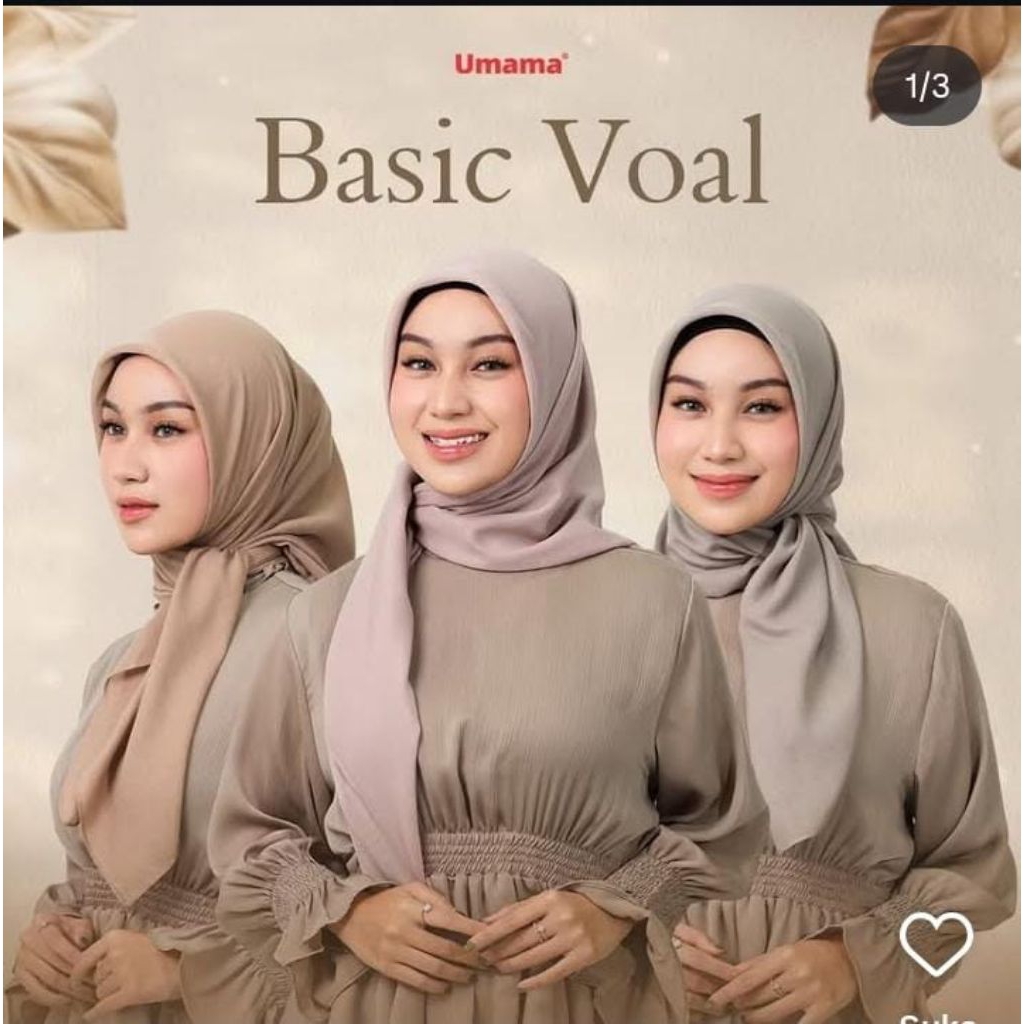 Umama basic Voal polos premium