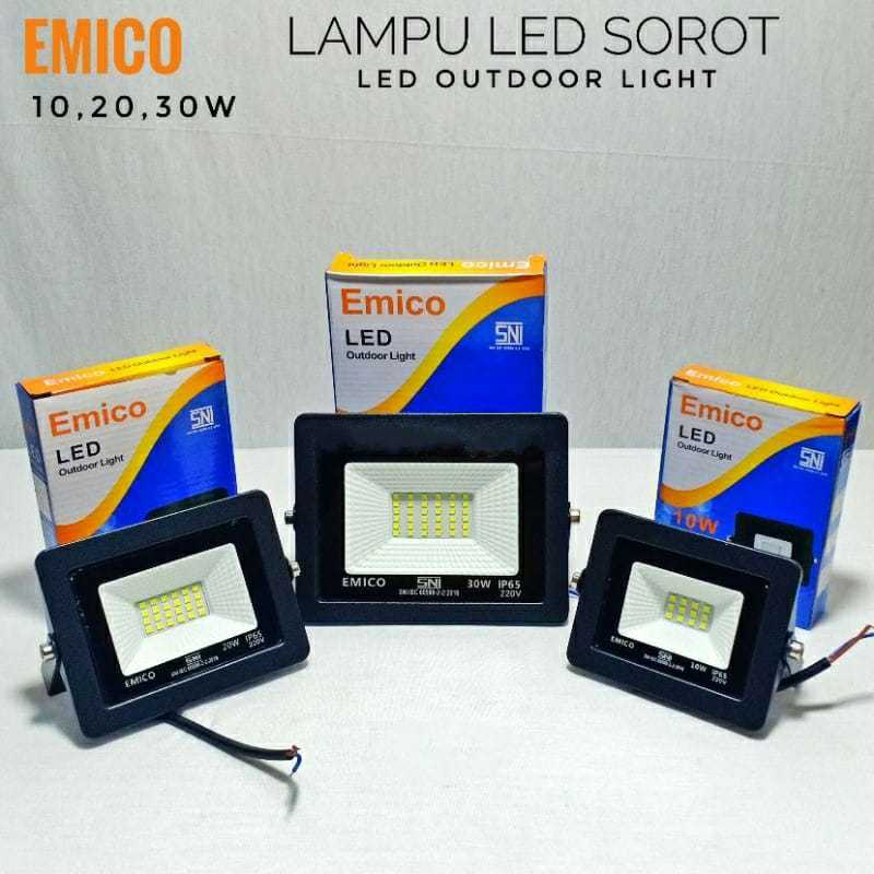Lampu Sorot LED EMICO 10W 20W 30W 50W 100W 200W 300W Outdoor / Tembak / Panggung / Lapangan / Taman