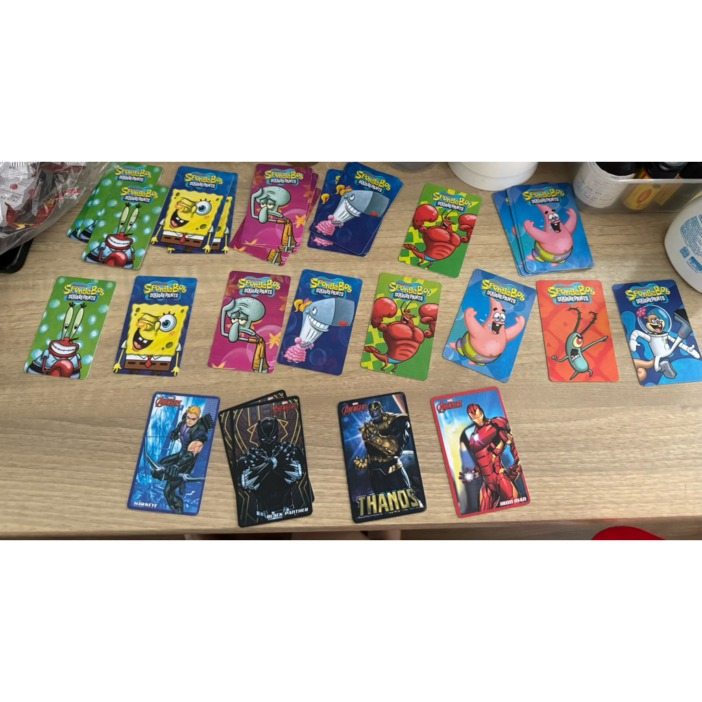 kartu timezone. spongebob dan avenger