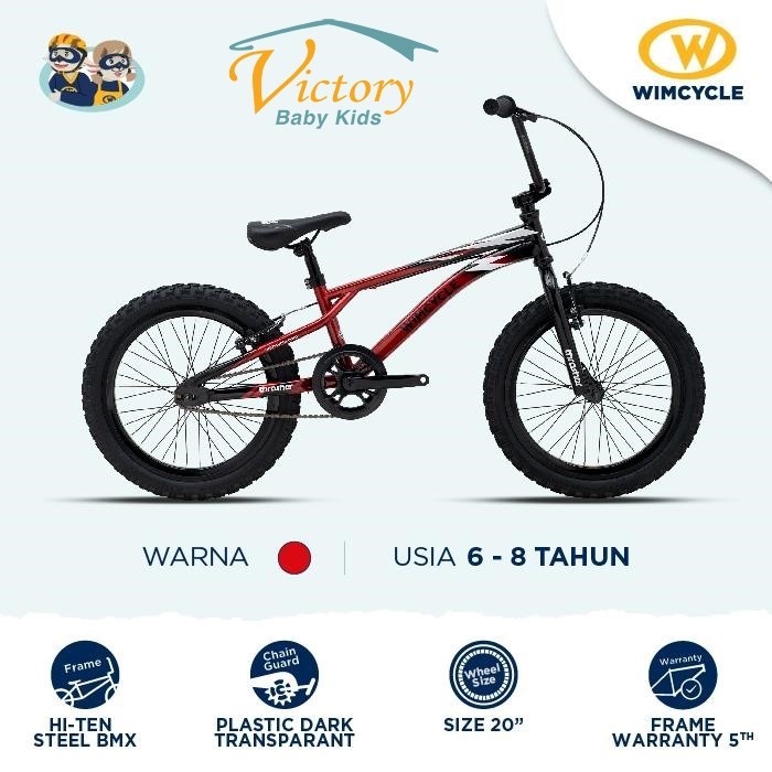 Sepeda Anak BMX 20 Wimcycle Thrasher X2
