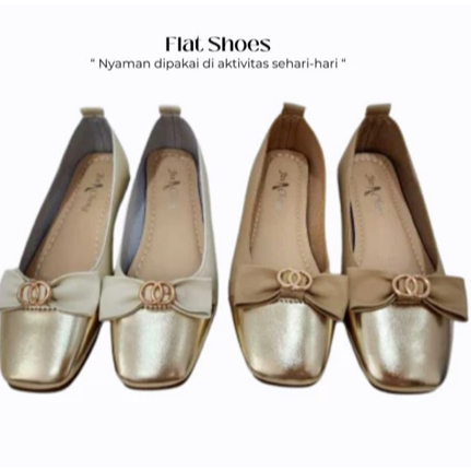 sepatu flat / flat shoes keren / Sepatu wanita / cewek / remaja / anak perempuan / sandal / kekinian