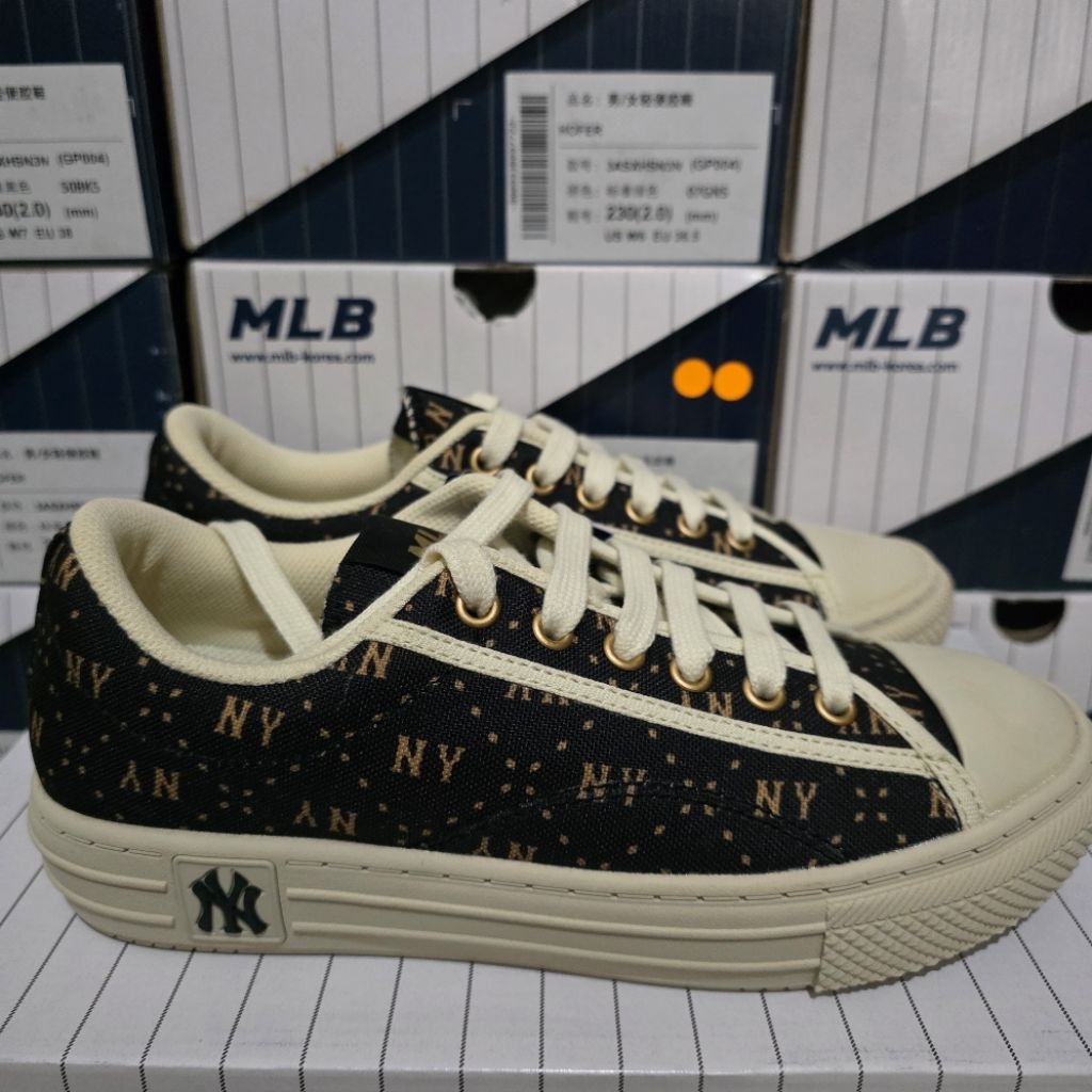Sepatu MLB/Sneakers MLB Playball Monogram MLB Black Original