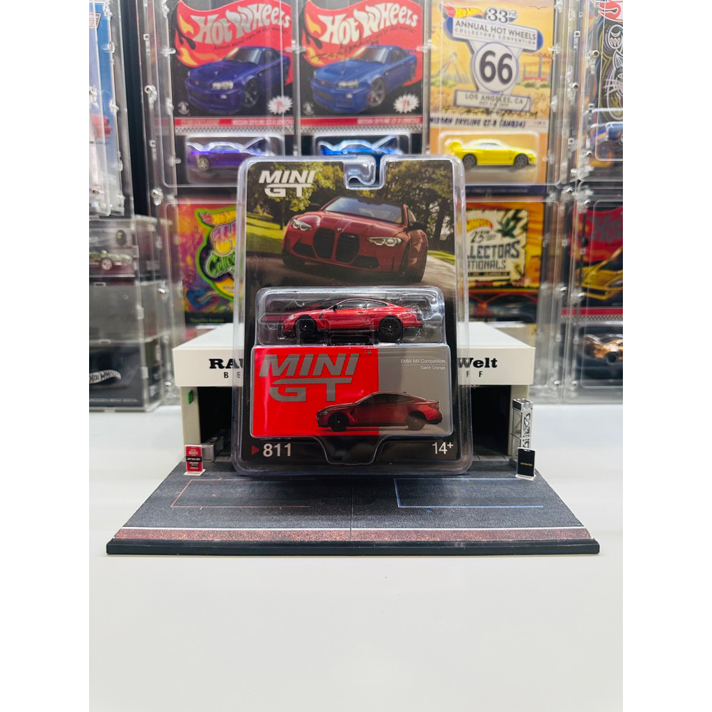 Mini GT No 811 BMW M4 Competition (G82) Sakhir Orange Blister Packaging