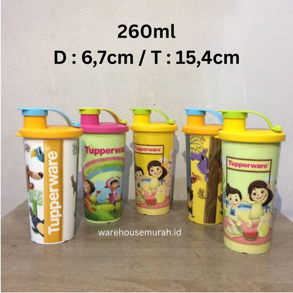 Fun Tumbler 260ml ( gelas tumbler ) by tupperware