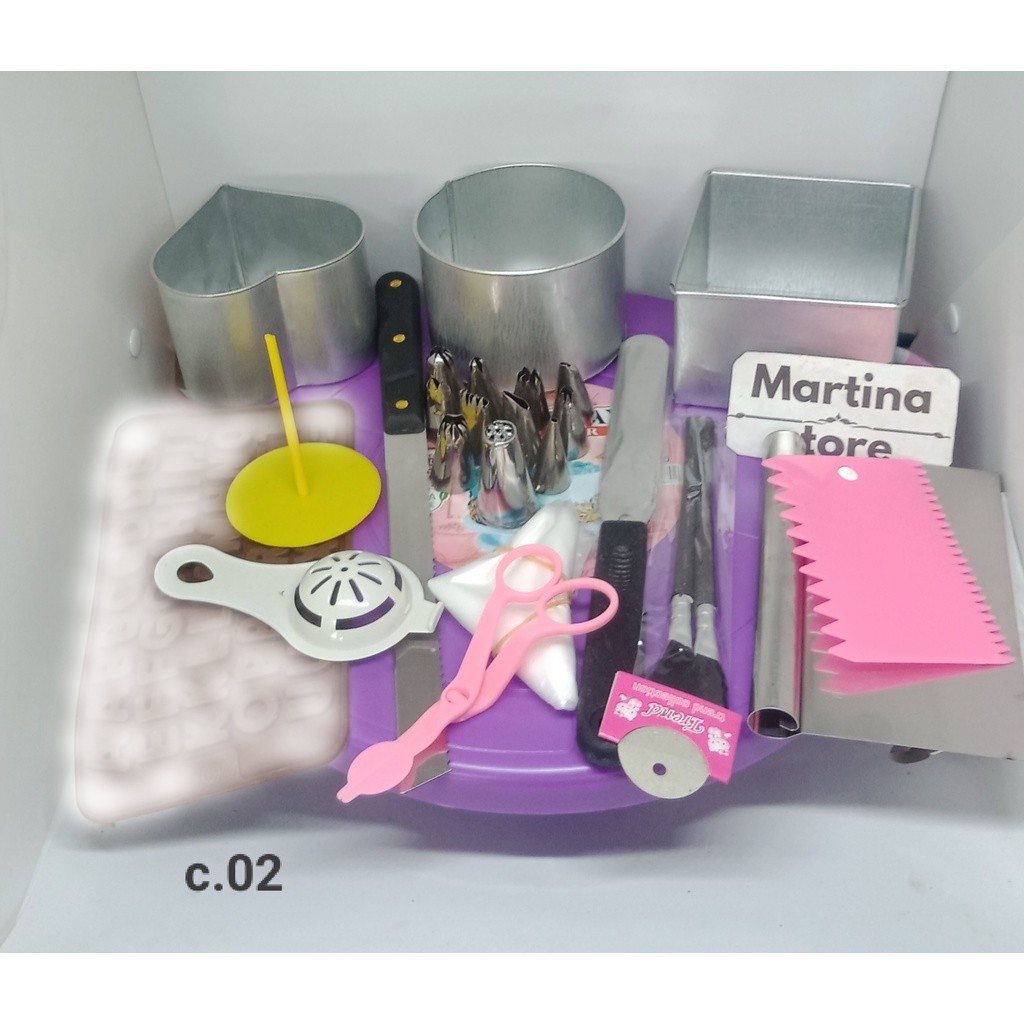 set dekorasi kue lengkap alat alat membuat kue