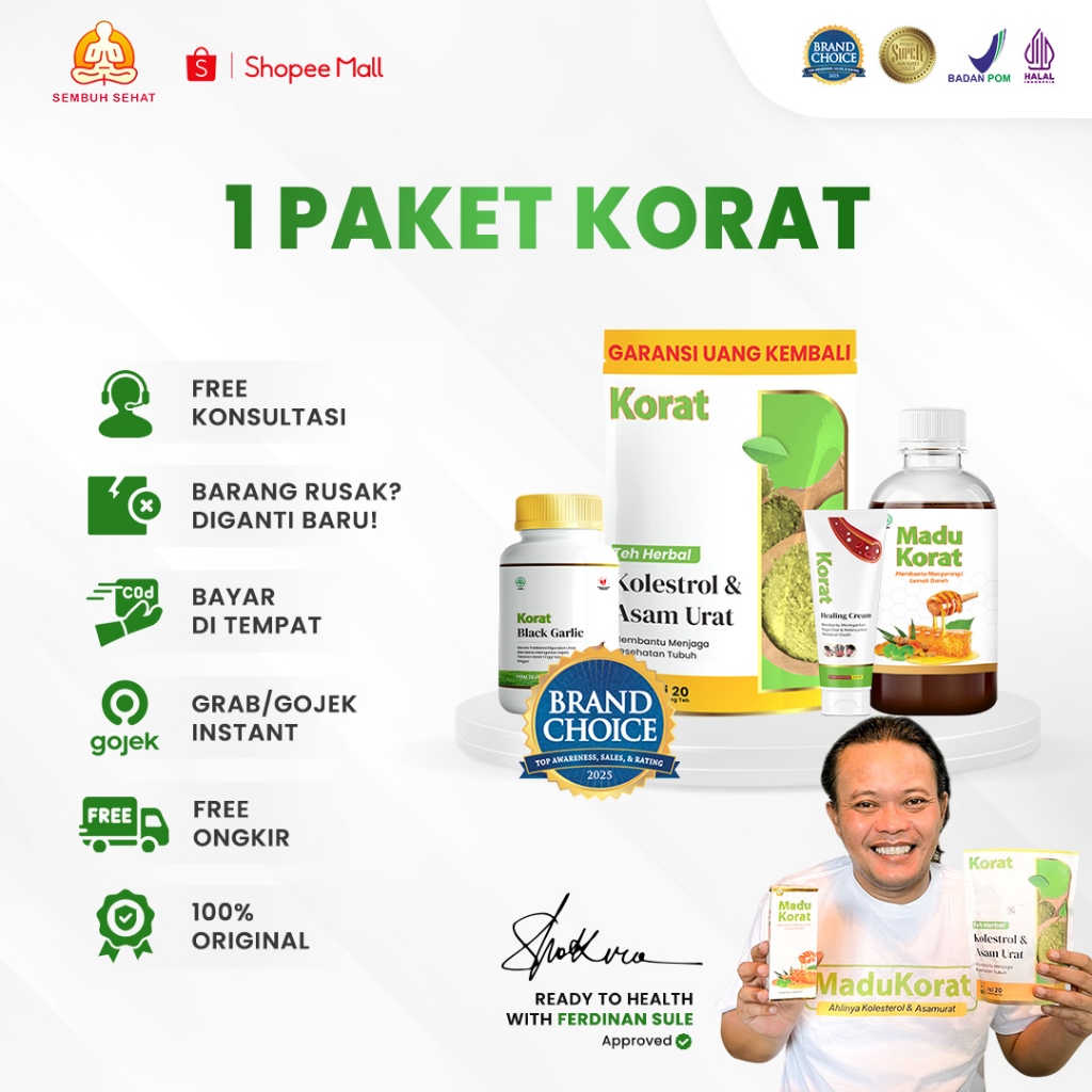 Korat - Variasi Madu Kapsul Dan Teh Korat |Menyembuhkan Penyakit Kolesterol Dan Asam Urat Secara Ala