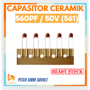 Capasitor Keramik 560pf 560 pf 561 50V 5mm pitch Y5P