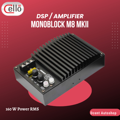 Power Monoblock Mobil - Power Mono M8 MKII Cello - 160W RMS Mono Amplifier Mobil - Plug N Play - 100