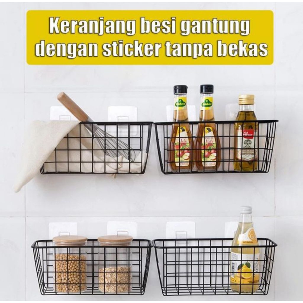 rak besi gantung dinding / keranjang gantung serbaguna