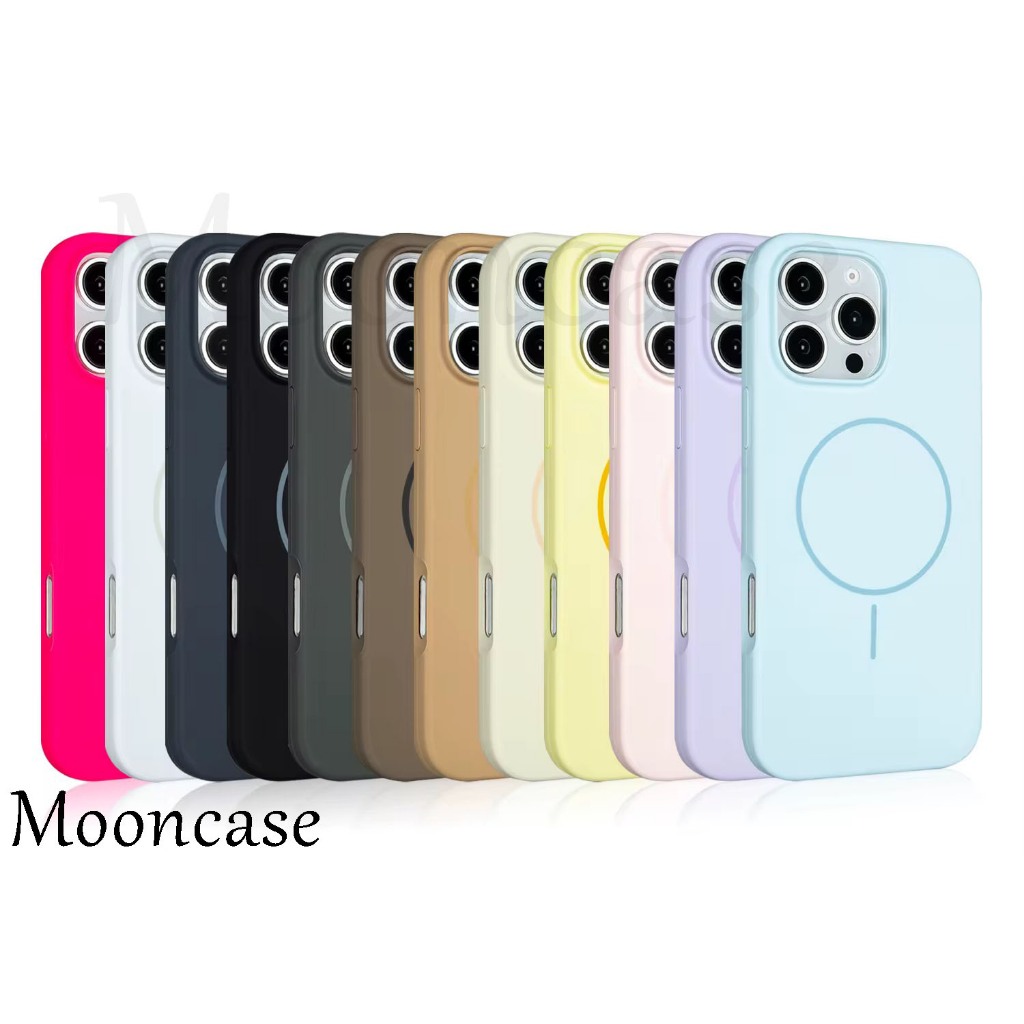 MOONCASE (2-4) Magsafe Silicone Case Premium IPhone 11 12 13 14 15 16 11 PRO MAX PLUS PROMAX