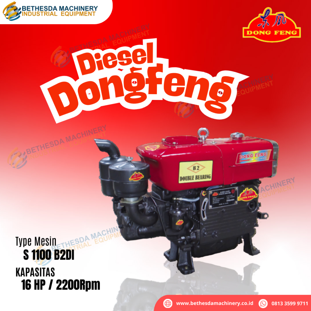 Diesel Dongfeng  16 PK / 16HP Penggerak Solar Dong Feng S 1100 B2 / S 1100 N
