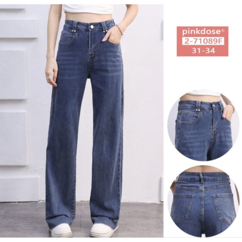 New Celana Kulot Pinkdose Super lembut Dan Elegan Original Pinkdose Celana Kulot Kekinian Jeans Stre
