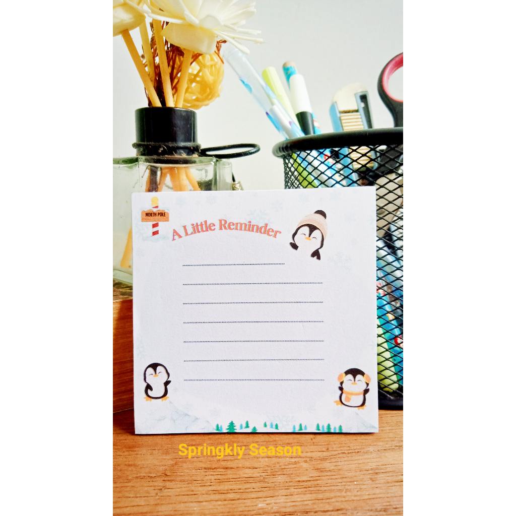 

Memopad Non Sticky Notes Lucu Penguin 8 cm x 8 cm