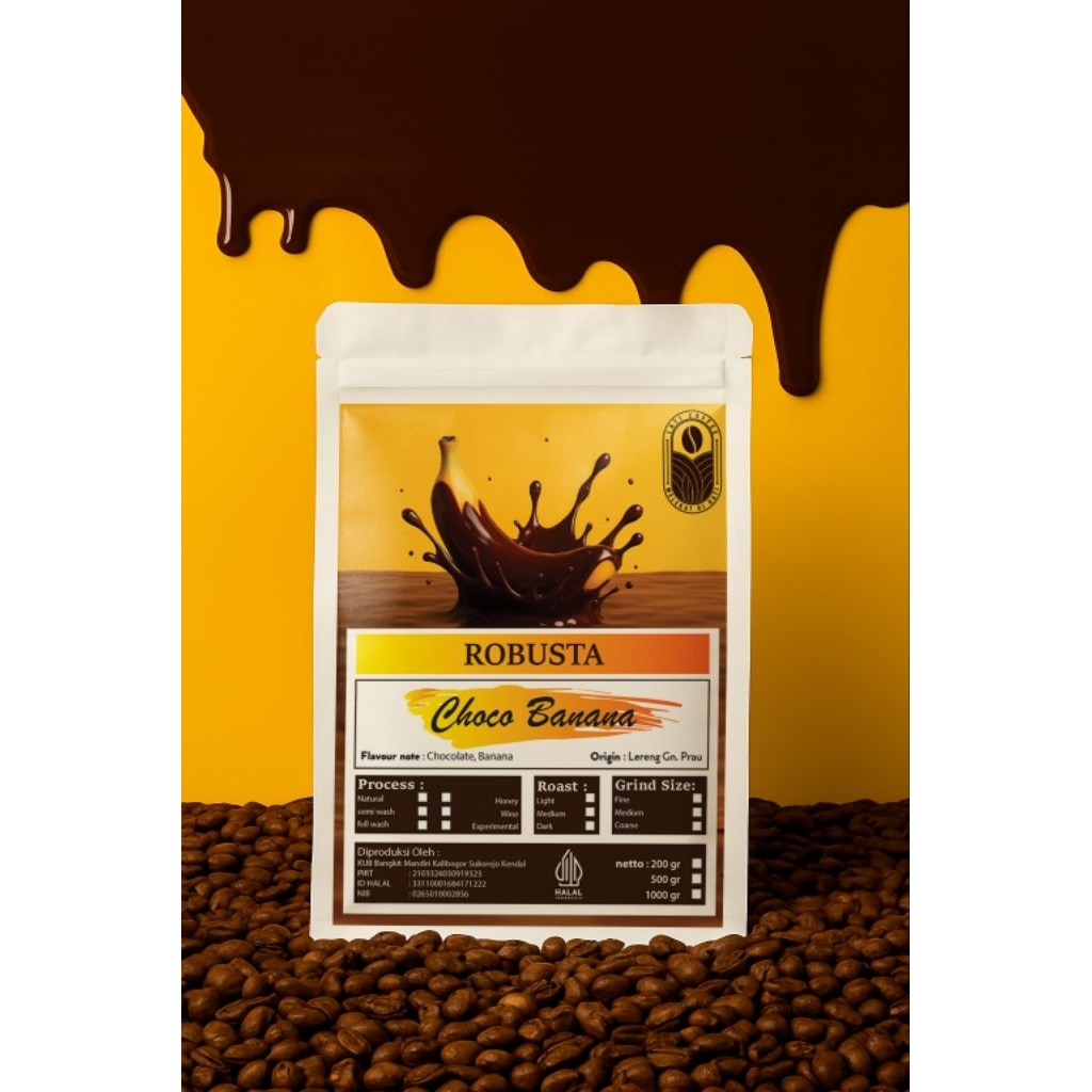 

Kopi Robusta Choco Banana Spesial 200g/ 500g/ 1000g