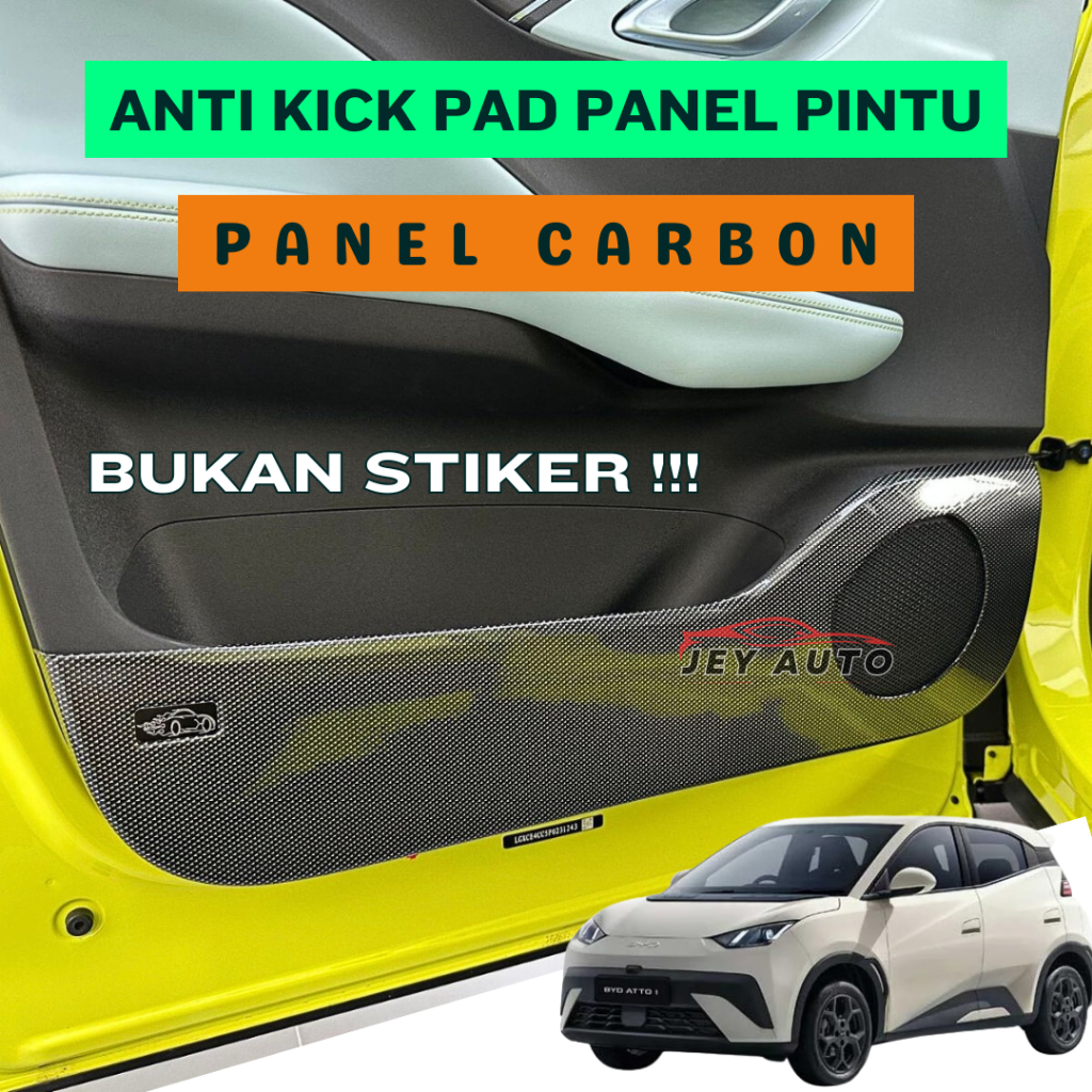 ATTO 1 Anti Kick Pad Panel BUKAN STIKER / Pelindung Pintu BYD Atto 1 / Aksesoris Carbon Atto 1