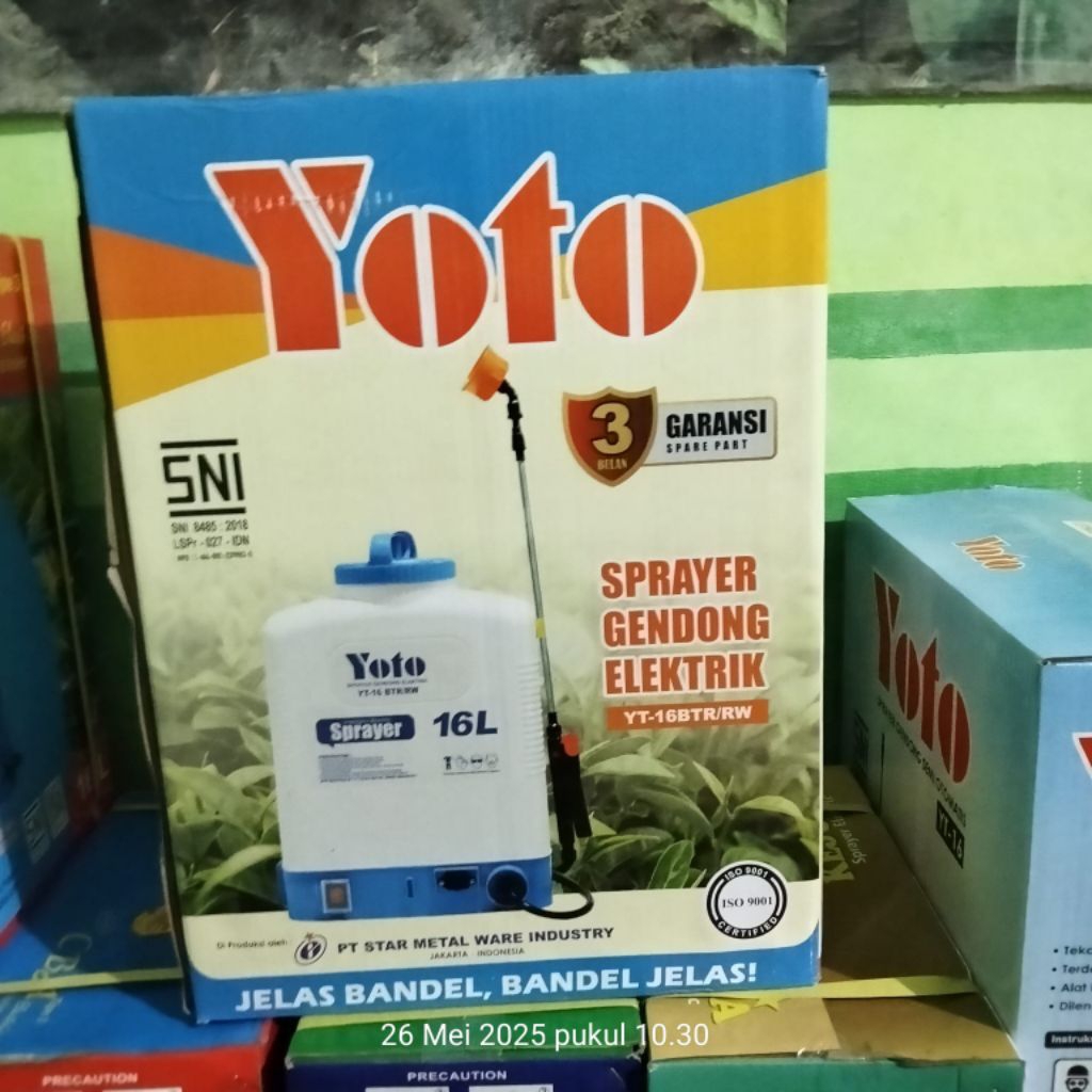 SPRAYER ELEKTRIK YOTO 16 LITER