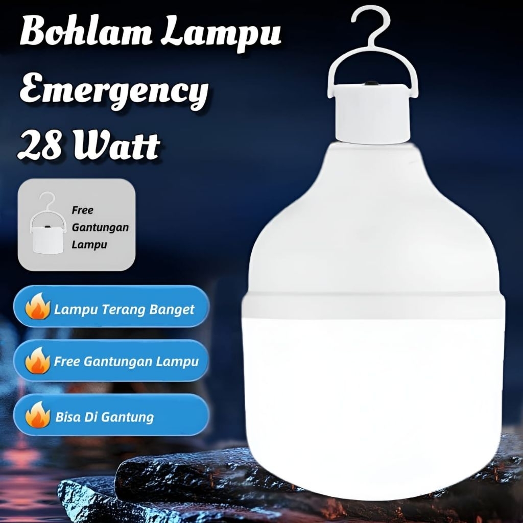 Bohlam Lampu Ajaib 28 W Jumbo Tetap Nyala Lama Walau Listrik Mati/Lentera malam / Emergency