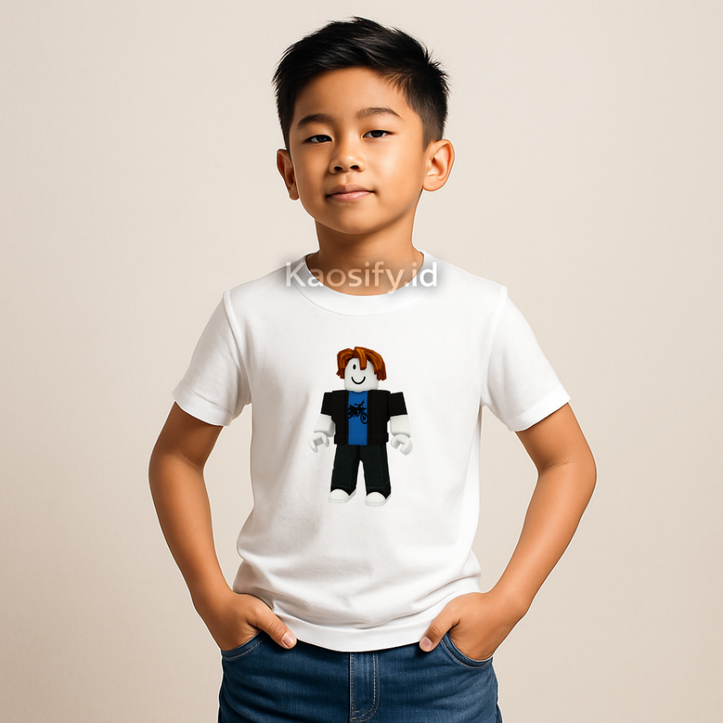 Kaos oblong anak laki laki roblox bacon lucu