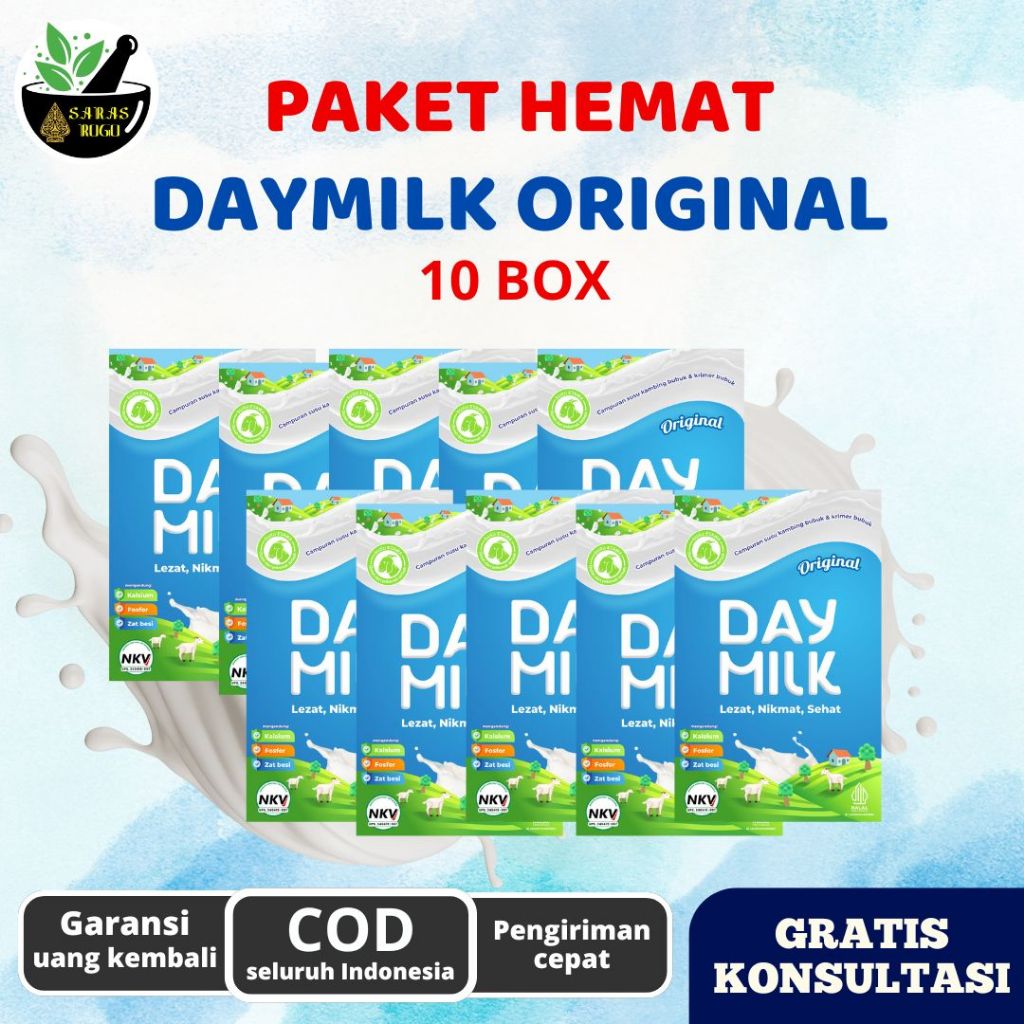 

Daymilk Original 10 Box -Susu Kambing Untuk Kesehatan Paru-paru & Sendi