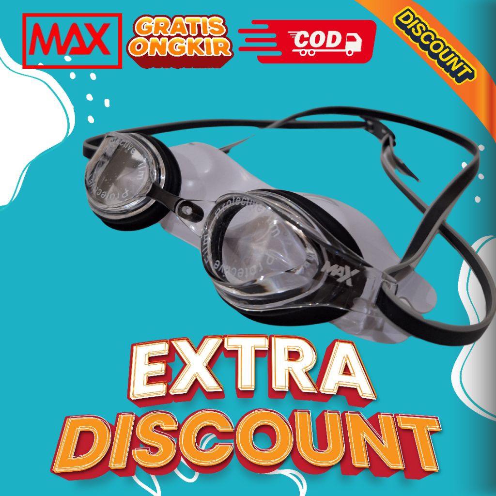 Kacamata Renang Profesional dewasa dan anak // anti fog, Uv protection, Adjustable strap + Nose brid