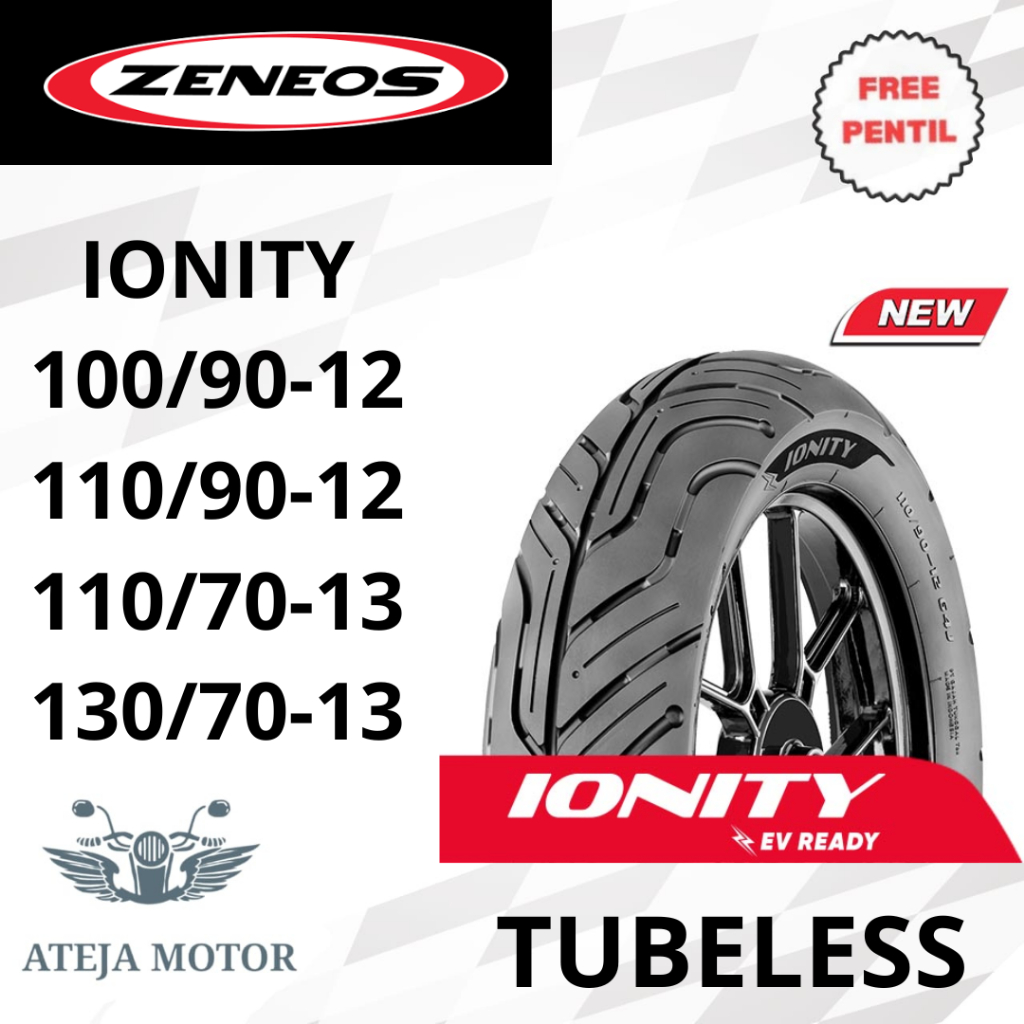 Ban Motor Ring 12 Zeneos Ionity 100/90-12 110/90-12 110/70-13 130/70-13 Tubeless Ban Ring 12 Ban Mot