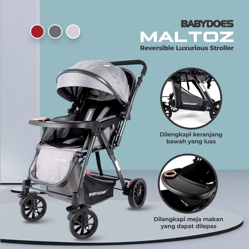 Stroller Babydoes Maltoz Abu-Abu