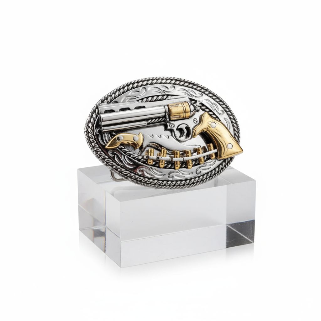 kepala ikat pinggang stainless model pistol pisau