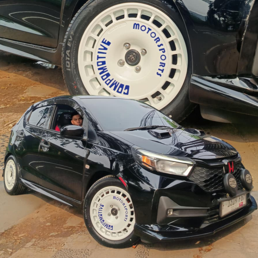 VELG RACING UNTUK BRIO LEBIH RATA BODY TAPAK LEBIH LEBAR RALLY LOOK RL COMPOMOTIVE RING 15 TERMURAH