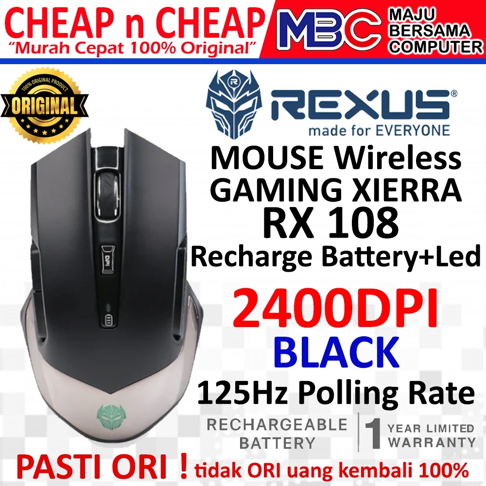 Mouse Gaming Rexus Xierra RX 108 Wireless - Wireless Gaming Mouse RX108