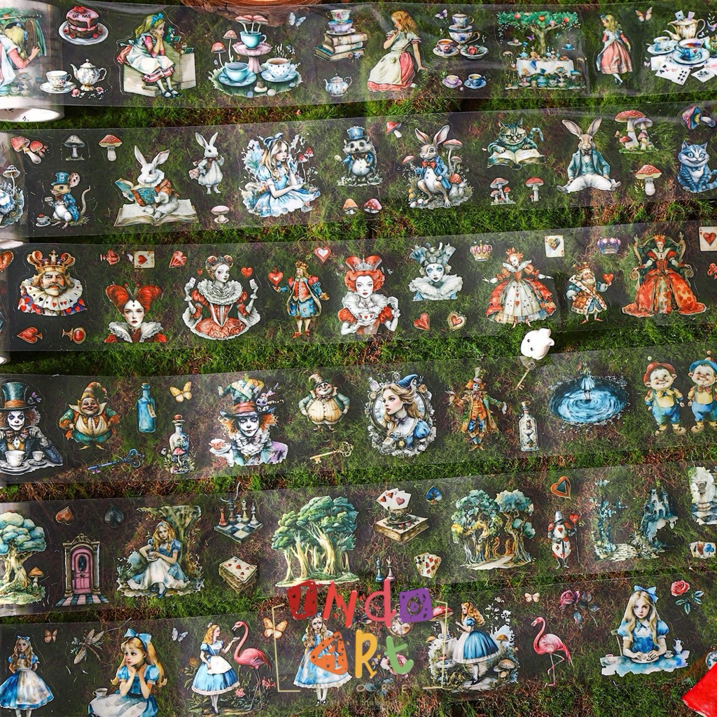 

(IAS) Washi Tape Solatip Isolasi PET Journal Scrapbook Medieval Snow White Sticker Roll Vintage Cute Cinderella Red Hood Girl Sleeping Beauty Romantic Faity Tale