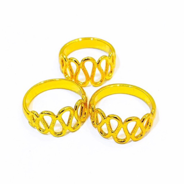 cincin kawin Lapis Emas 24krt Crum Emas Muda 9gram cincin Cewek Replika Premium Gold