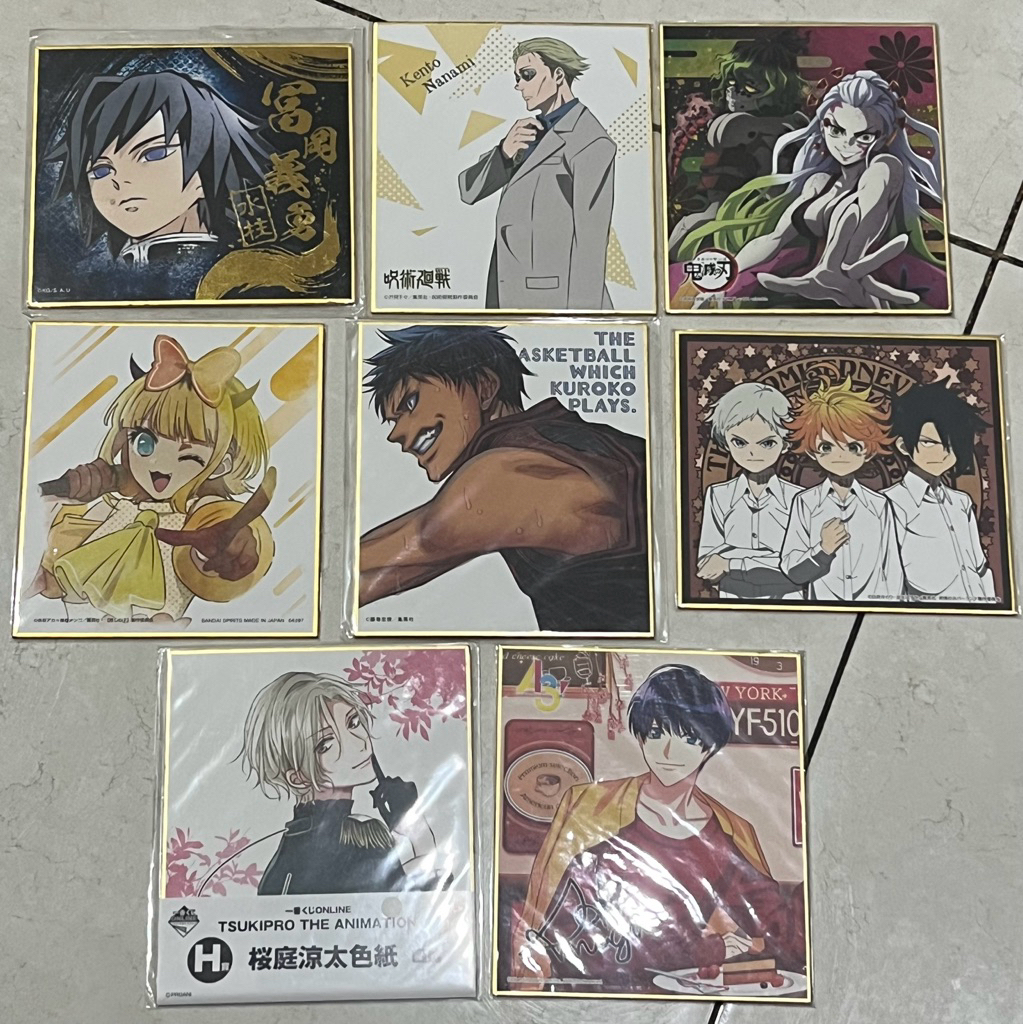 Shikishi Original Giyu Tomioka Demon Slayer, Nanami Kento Jujutsu Kaisen, Daki Gyutaro Kimetsu no Ya