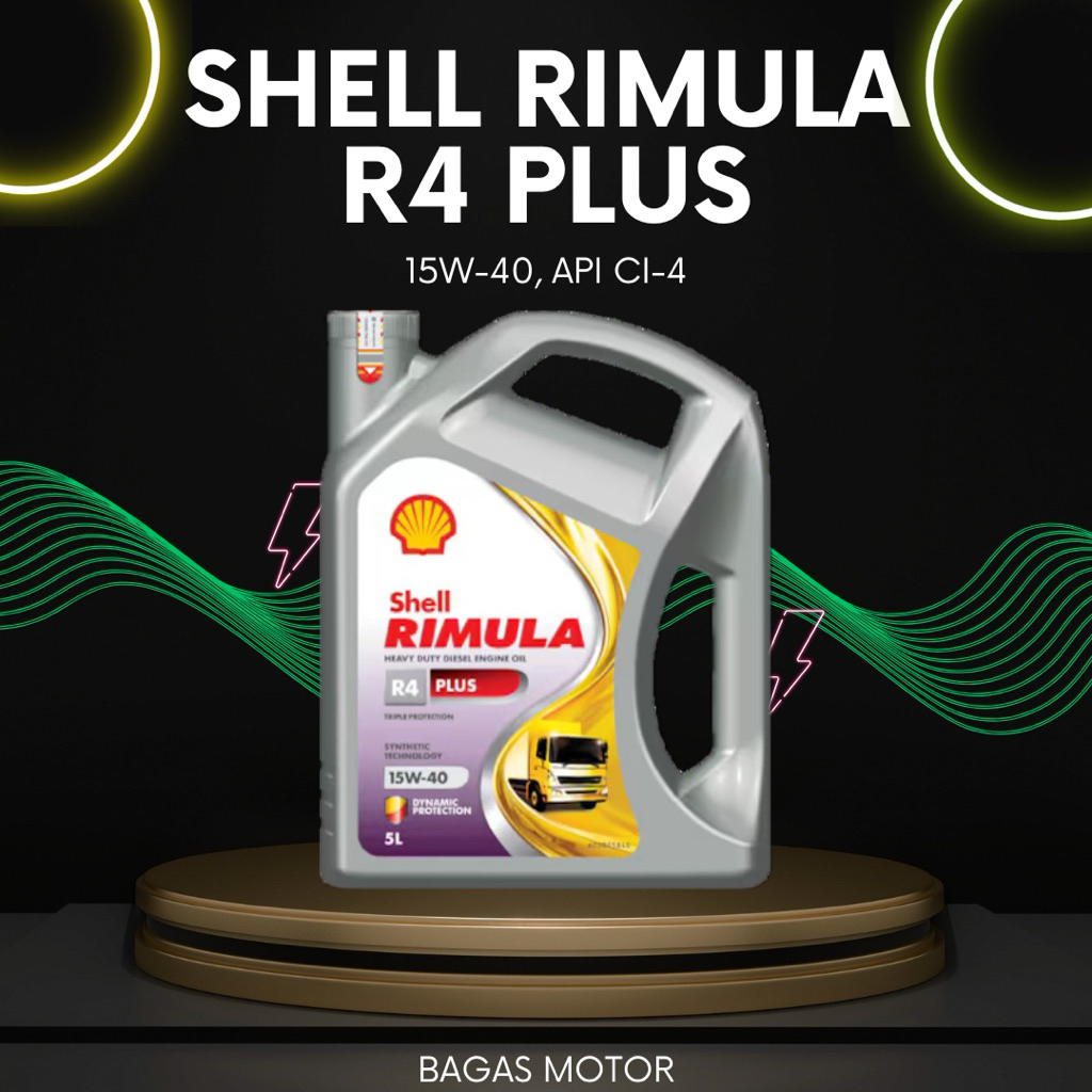 Oli Mesin Mobil Diesel Shell Rimula R4 Plus 15W-40