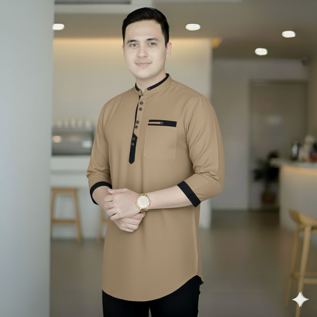Baju Dewasaa Koko Dewasa 2026 Bj Muslim Pria Kemeja Pendek Pakaian Elegant Baj Motif Bordir Bju Terb