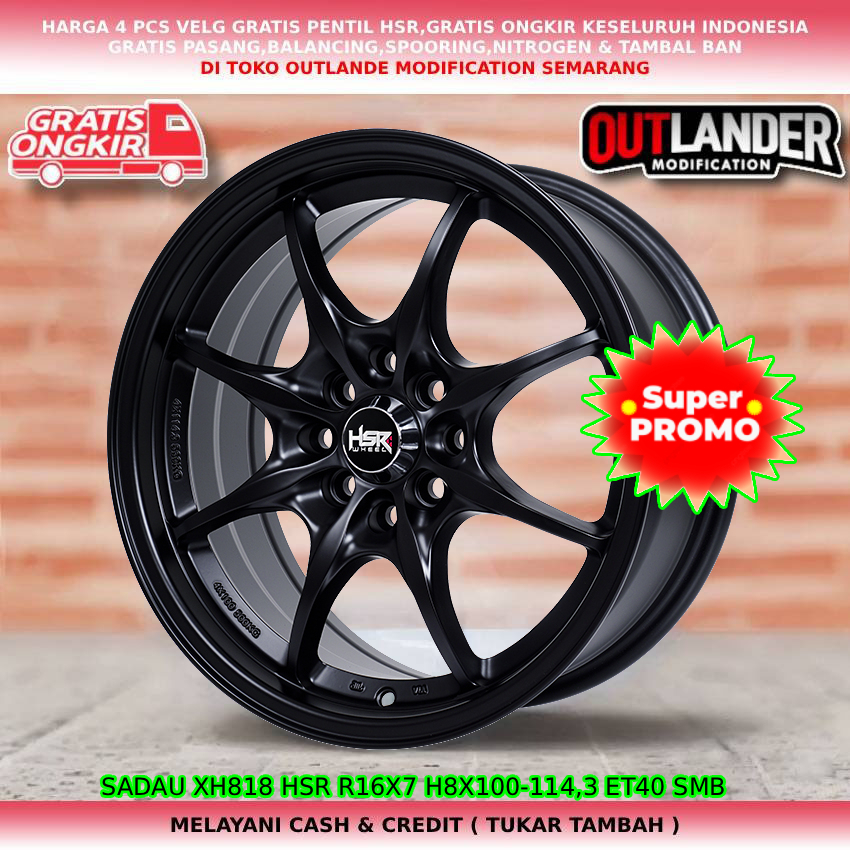 Velg racing ring16 untuk mobil Xenia| Accent| Panther| Livina| Avanza| Veloz dll hsr sadau R16