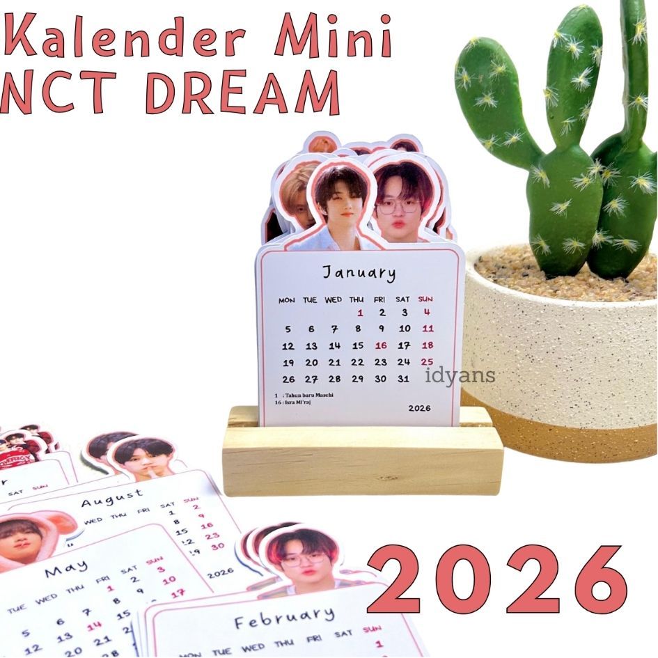 

(NCT DREAM) KALENDER AESTHETIC 2026 / KALENDER MEJA / KALENDER LUCU / KALENDER MINI / SOUVENIR / HADIAH / KADO KALENDER 2026