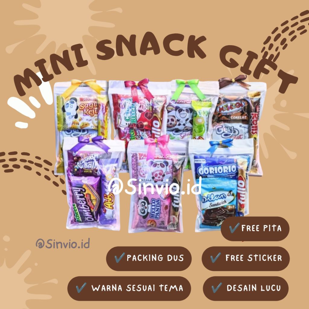 NEW Mini gift snack - Tema warna colorful