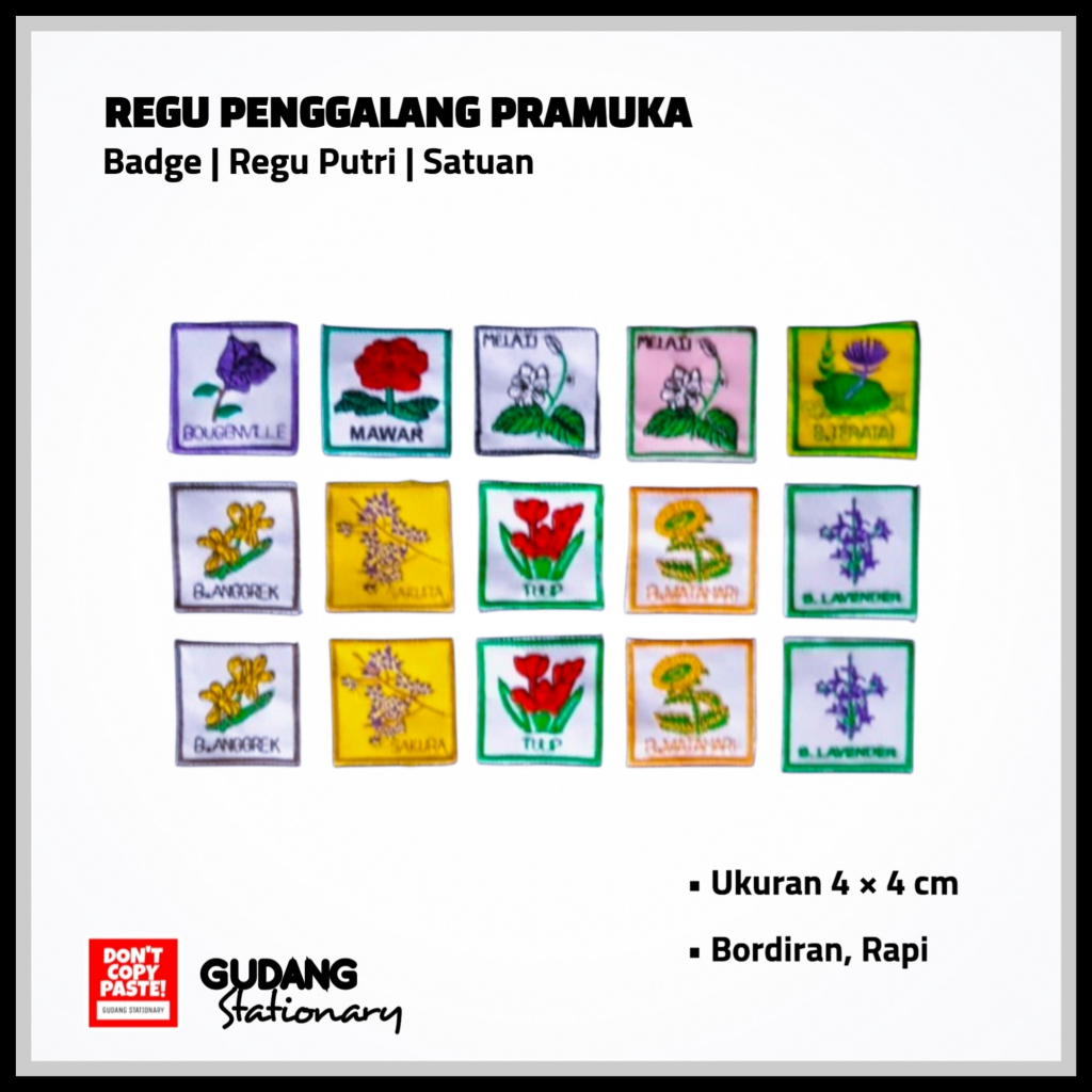 Badge Regu Pramuka Penggalang Putri | Atribut Perlengkapan Pramuka