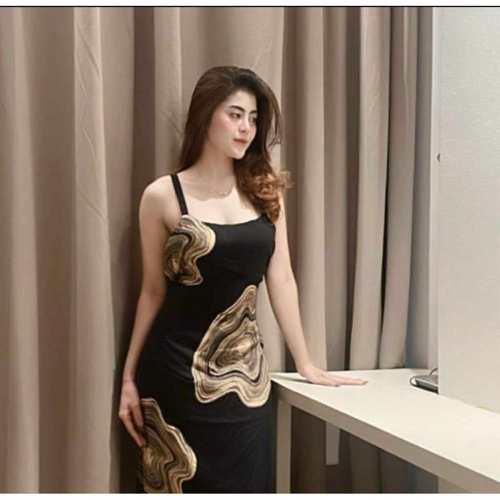 dres tanktop wanita daster rayon motif bunga