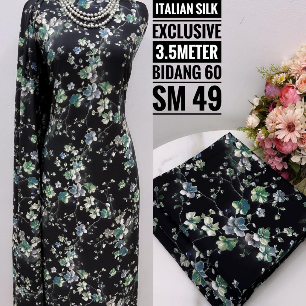 PRE ORDER/KAIN PASANG UNTUK SET KURUNG WANITA IMPORT MALAYSIA/ITALIAN SILK EXCLUSIVE