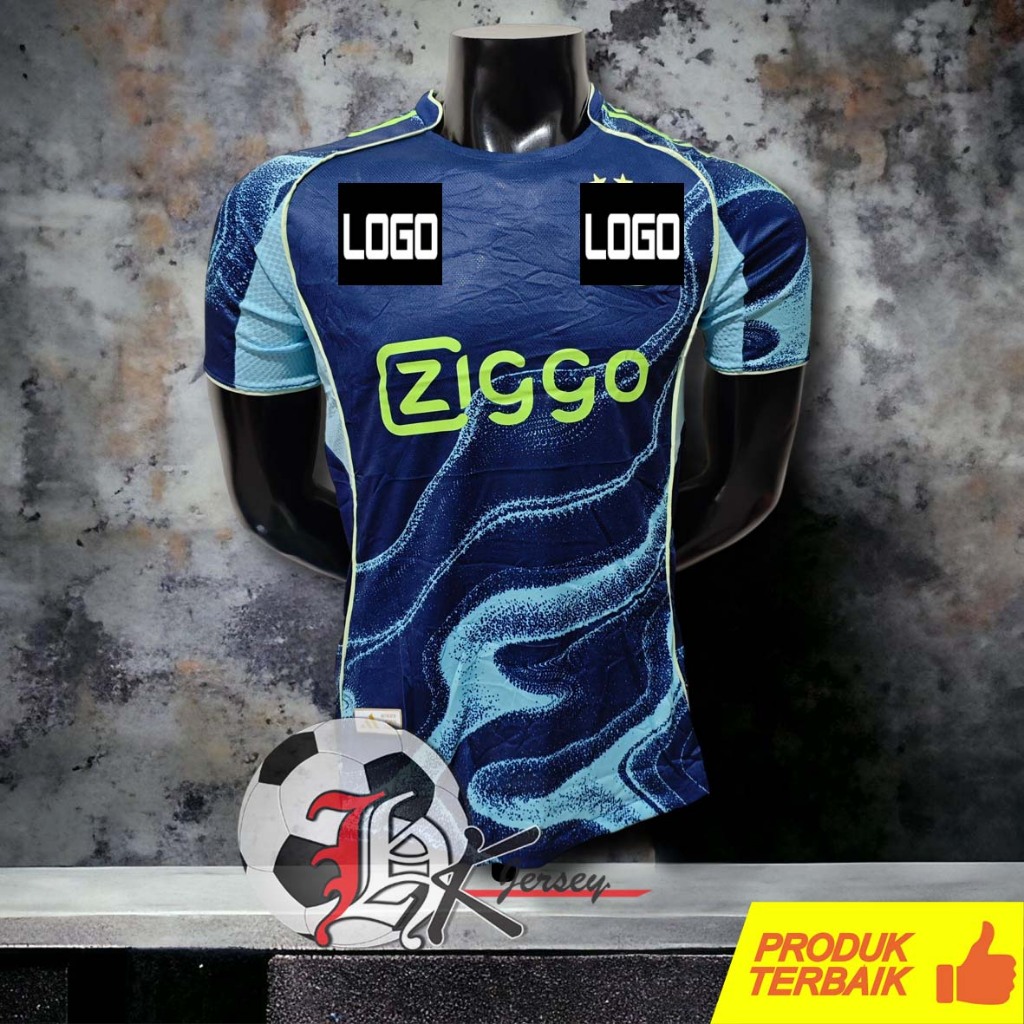 JERSEY BOLA AJAX AWAY PLAYER ISSUE 2025/2026