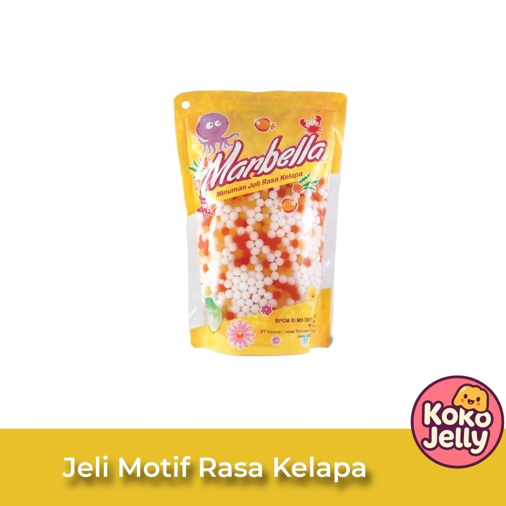 

Minuman Jelly Motif Marbella Rasa Kelapa 500gr