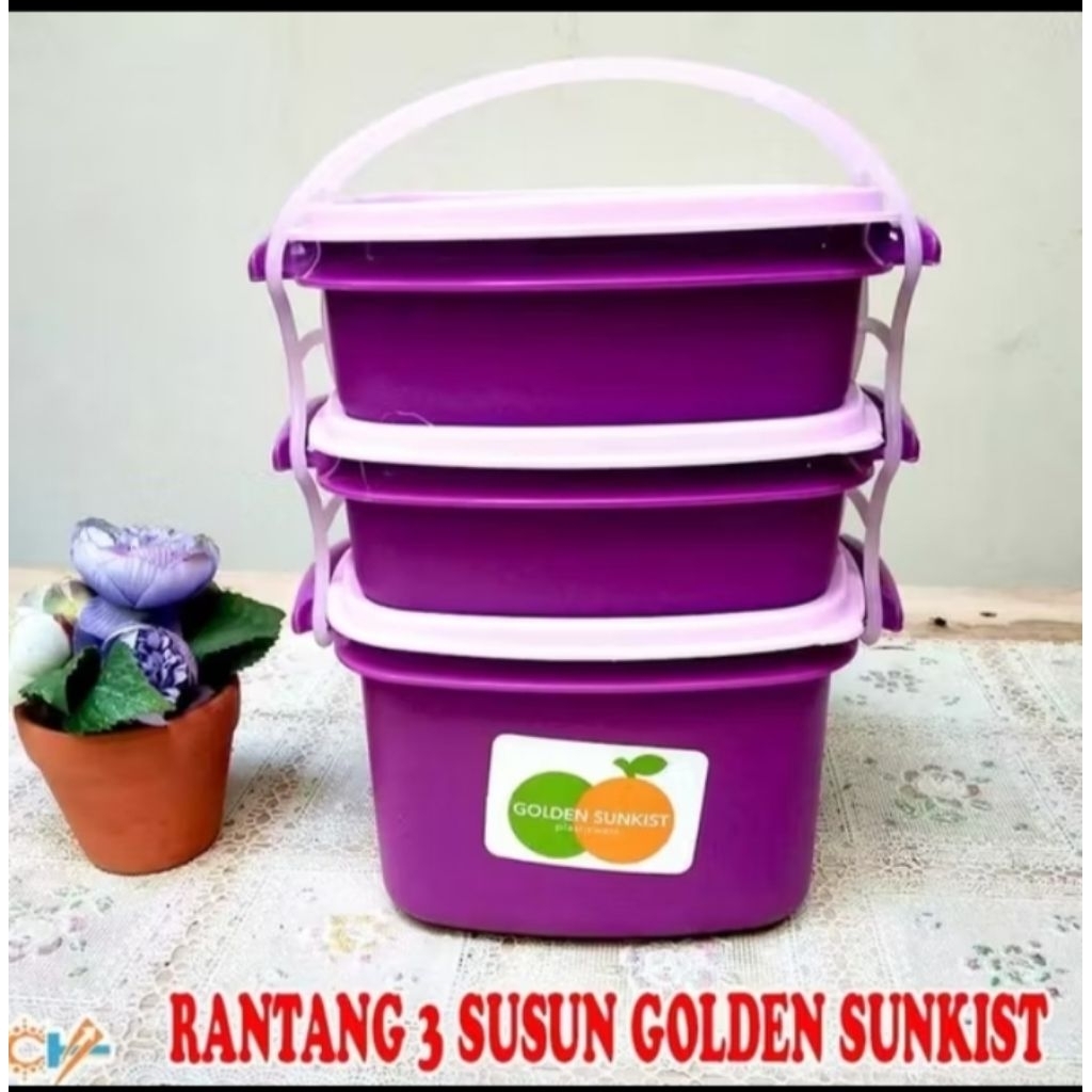 rantang 3 susun claim lunch box kotak nasi 3 susun wadah bekal makanan