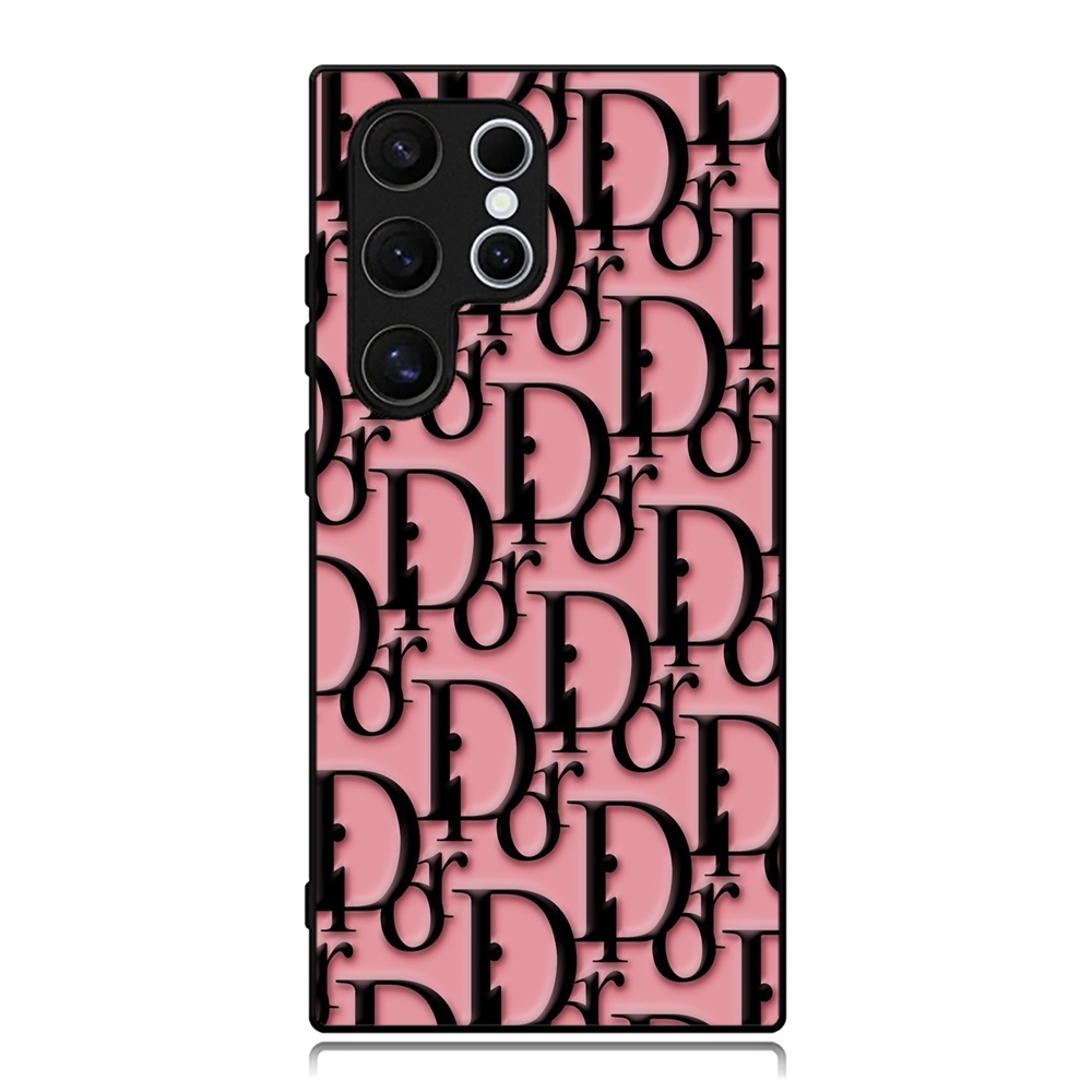 Case Samsung S25 S24 S23 S22 S21 S20 S9 S8 S7 S6 Ultra Plus FE Edge Softcase Dior Pink